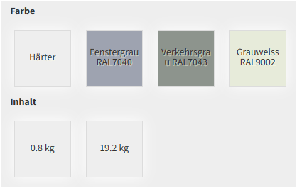 Farbtöne der Infabe Dachbeschichtung